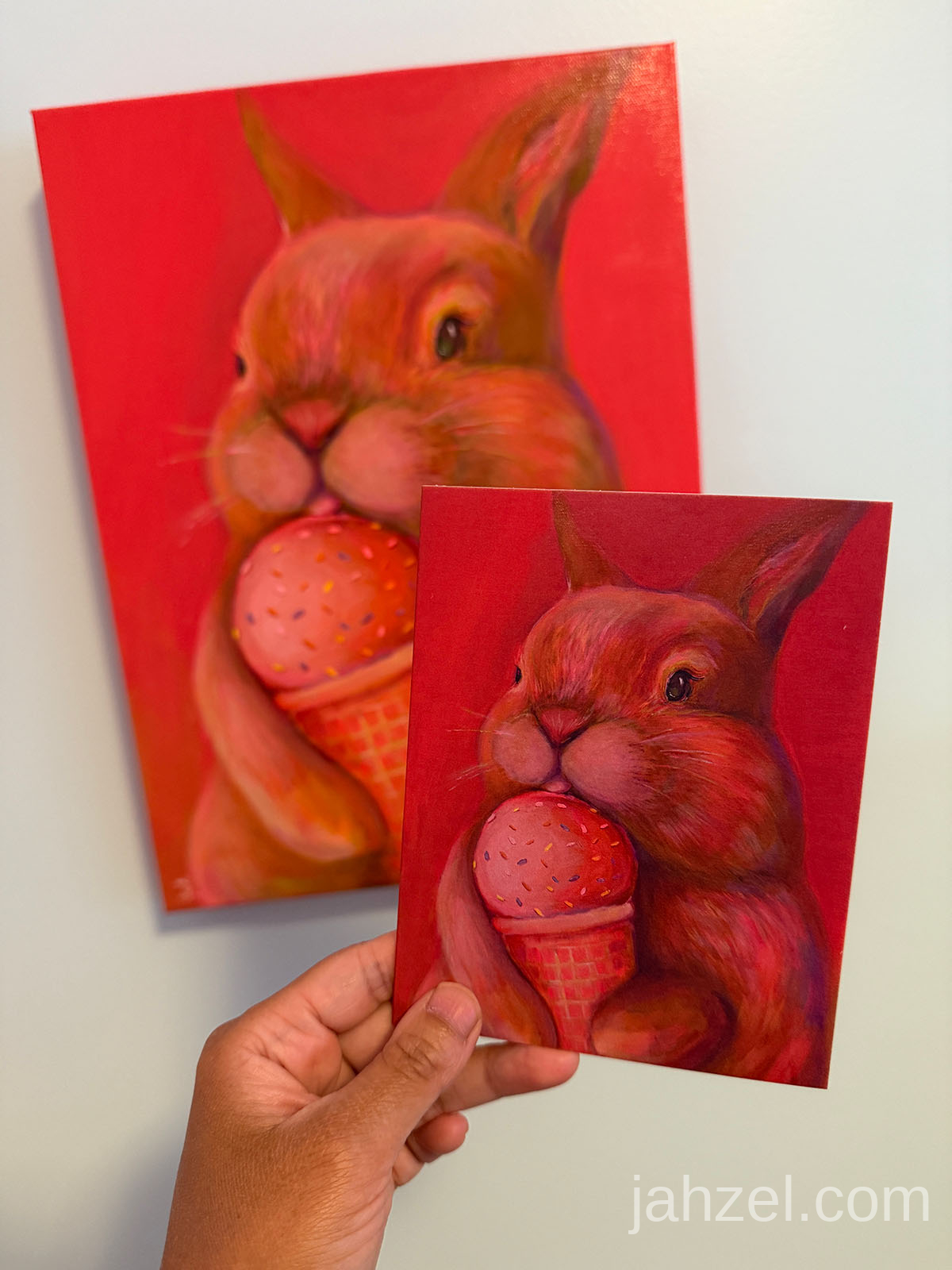 Let's Eat Ice Cream Bunny print